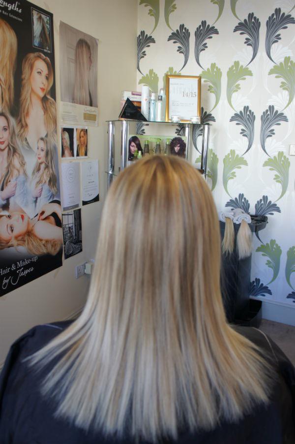 Before Application Human hair Extensions